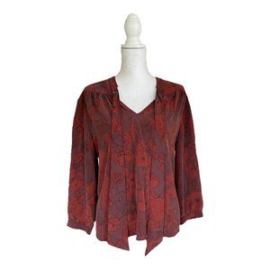 Amour Vert silk tie neck blouse